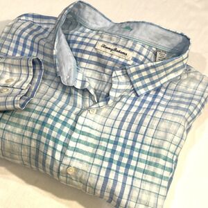 Tommy Bahama 100% Linen Shirt Size XXL Long Sleeve Button Beach‎ Shirt Relax
